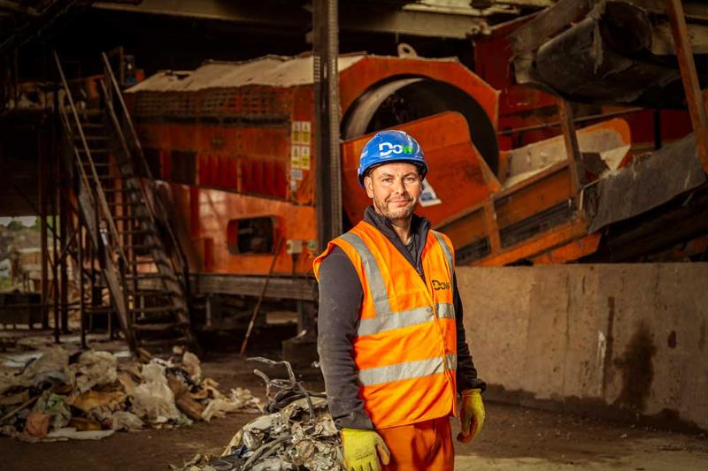 Operative at the Cumbernauld MRF